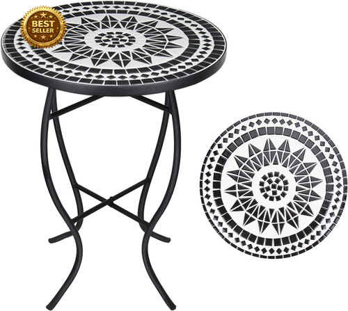 Mosaic outdoor side table - outdoor,