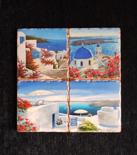 Ceramic art tile backsplash - tile,