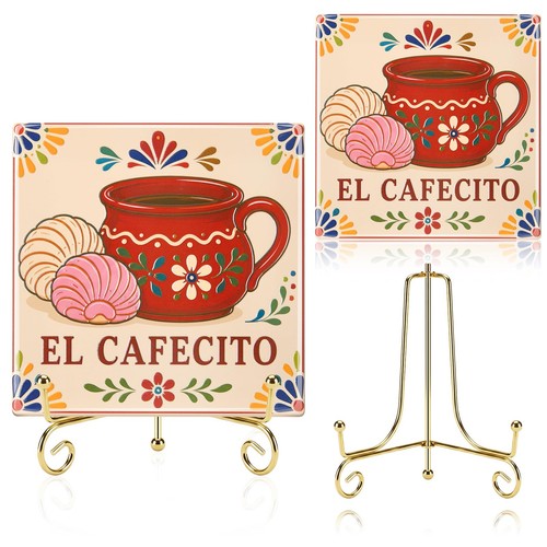 Pcs cafecito ceramic tile - cafecito,