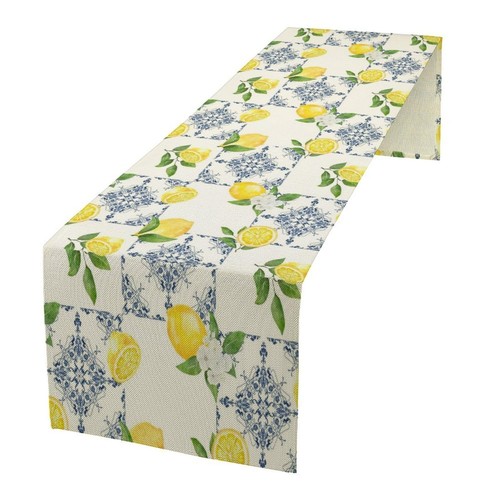 Summer lemon table runner - summer,
