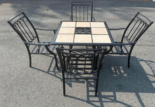 Beautiful tile top patio set - tile,