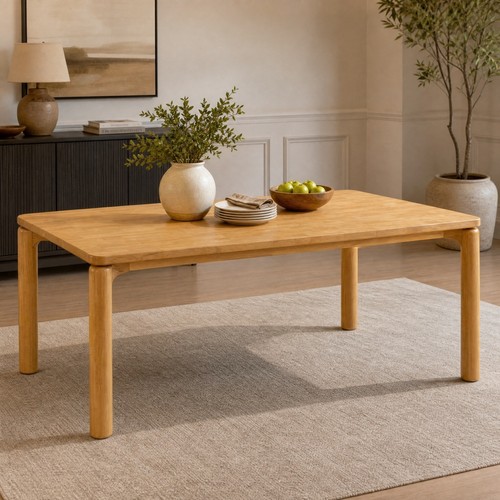 Rubber wood dining - 70", table